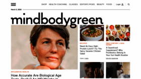 What Mindbodygreen.com website looks like in 2024 