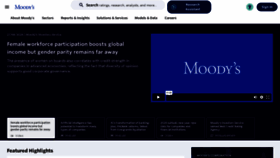 What Moodys.com website looks like in 2024 
