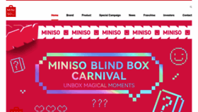 What Miniso.com website looks like in 2024 