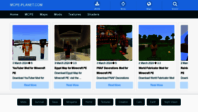 What Mcpe-planet.com website looked like in 2024 (2 years ago)