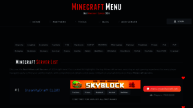 What Minecraft.menu website looks like in 2024 