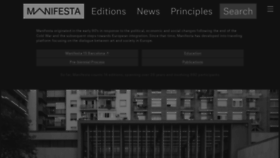 What Manifesta.org website looks like in 2024 
