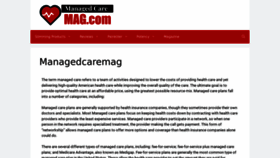 What Managedcaremag.com website looks like in 2024 