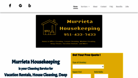 What Murrietahousekeeping.com website looks like in 2024 