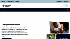 What Memorial.health website looks like in 2024 