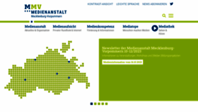 What Medienanstalt-mv.de website looks like in 2024 