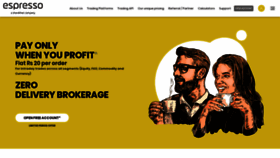 What Myespresso.com website looked like in 2024 (1 year ago)