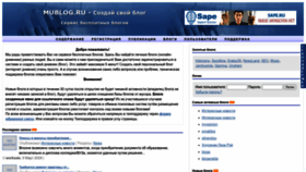 What Mublog.ru website looks like in 2024 