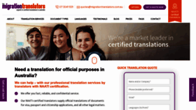 What Migrationtranslators.com.au website looks like in 2024 