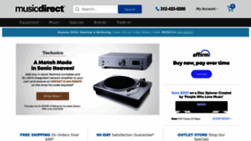 What Musicdirect.com website looks like in 2024 