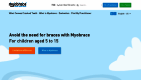 What Myobrace.com website looks like in 2024 