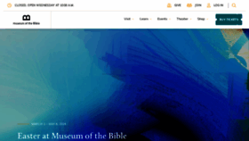 What Museumofthebible.org website looks like in 2024 