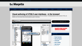 What Maqetta.org website looked like in 2024 (1 year ago)