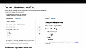 What Markdowntohtml.com website looks like in 2024 