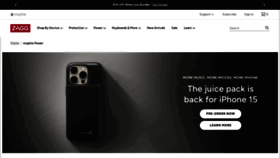 What Mophie.com website looks like in 2024 