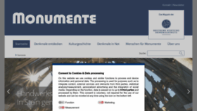 What Monumente-online.de website looks like in 2024 