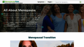 What Menopausenow.com website looks like in 2024 