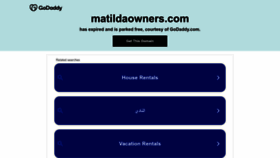 What Matildaowners.com website looks like in 2024 