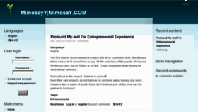 What Mimosay.com website looked like in 2011 (14 years ago)