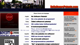 What Nosoftwarepatents.com website looked like in 2011 (12 years ago)