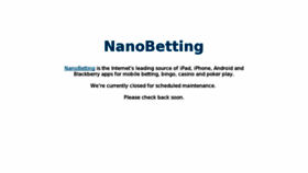What Nanobetting.com website looked like in 2012 (12 years ago)