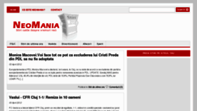 What Neomania.ro website looked like in 2012 (12 years ago)