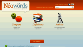What Neowords.com website looked like in 2012 (12 years ago)