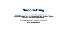What Nanobetting.com website looked like in 2011 (13 years ago)