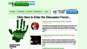What Naijapoliticsonline.com website looked like in 2012 (11 years ago)