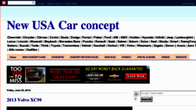 What Newusacarconcept.blogspot.com website looked like in 2012 (11 years ago)