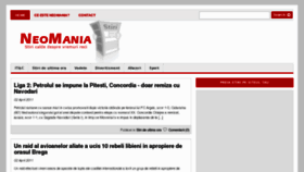 What Neomania.ro website looked like in 2011 (13 years ago)