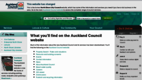 What Northshorecity.govt.nz website looked like in 2012 (11 years ago)