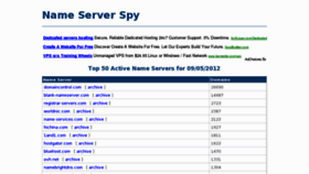 What Nameserverspy.org website looked like in 2012 (11 years ago)