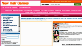What Newhairgames.com website looked like in 2012 (11 years ago)
