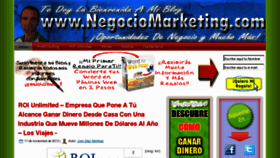 What Negociomarketing.com website looked like in 2012 (11 years ago)