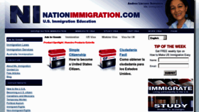 What Nationimmigration.com website looked like in 2012 (11 years ago)