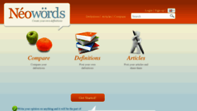 What Neowords.com website looked like in 2012 (11 years ago)
