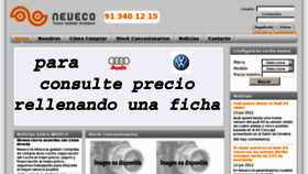 What Neveco.es website looked like in 2013 (11 years ago)