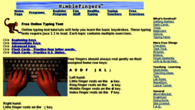 What Nimblefingers.com website looked like in 2011 (13 years ago)