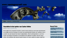 What Namingyourself.com website looked like in 2013 (10 years ago)
