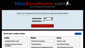 What Newbandname.com website looked like in 2013 (10 years ago)
