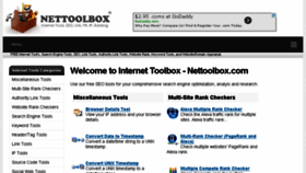 What Nettoolbox.com website looked like in 2013 (10 years ago)
