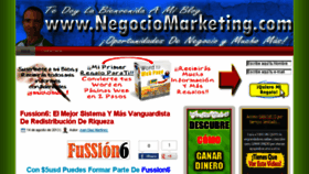What Negociomarketing.com website looked like in 2013 (10 years ago)