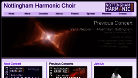 What Nottinghamharmonic.org website looked like in 2013 (10 years ago)