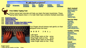What Nimblefingers.com website looked like in 2013 (10 years ago)
