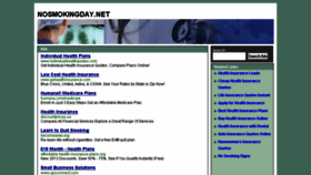 What Nosmokingday.net website looked like in 2013 (10 years ago)
