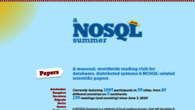 What Nosqlsummer.org website looked like in 2014 (10 years ago)