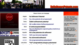 What Nosoftwarepatents.com website looked like in 2014 (10 years ago)