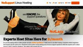 What Nosupportlinuxhosting.com website looked like in 2014 (10 years ago)