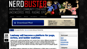 What Nerdbuster.com website looked like in 2014 (10 years ago)
